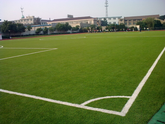 Gramado artificial 25mm da grama do futebol Eco-Amigável, PE 9000dtex verde
